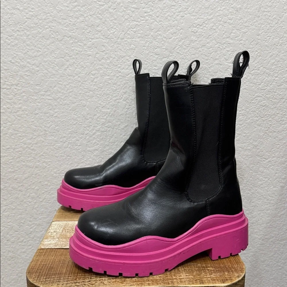 Azalea Wang Ghosted Flatform Chelsea Boots - Picture 5 of 7